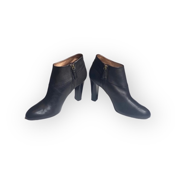 new Banfi Zambrelli ❁ Meadow Heeled Ankle Bootie Boots ❁ Black Leather 39 8.5 9 - Picture 13 of 16